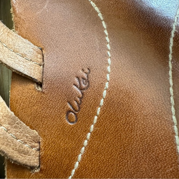Olukai Brown Leather Flip Flops - Picture 3 of 5